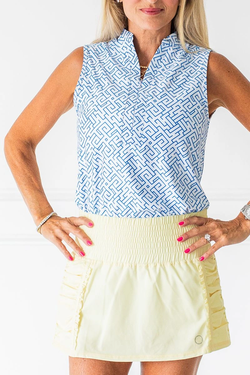 Birch Top Print - Royal